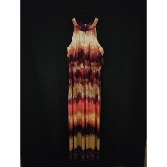 METAPHOR Missy BLSN Halter Maxi Pink Combo Size 10 - Picture 1 of 9